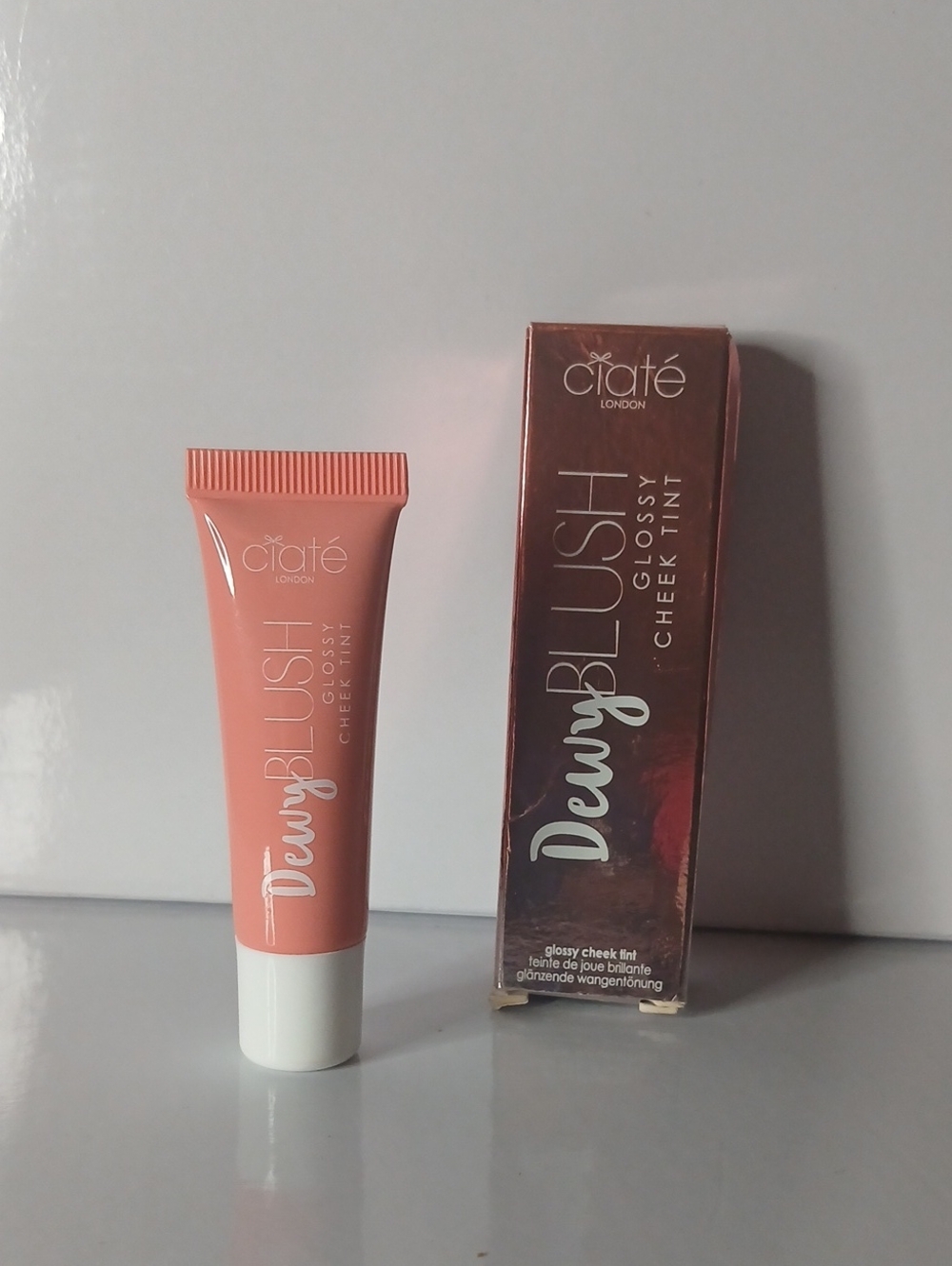 NIB Papaya Shade Ciaté London Dewy Blush Glossy Cheek Tint 10 Ml